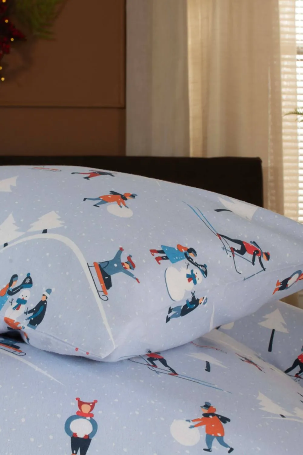 The Lyndon Company Fun Day Brushed Cotton Duvet Set in Blue 2