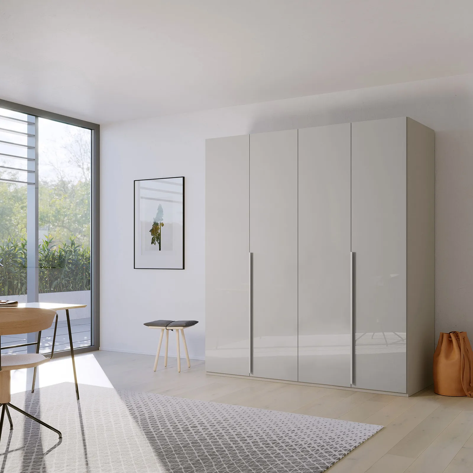Frans 4 Door Wardrobe 201Cm, Grey Wood | Barker & Stonehouse 3