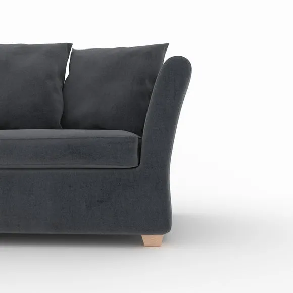 Emmett Velvet 2 Seater Double Sofa Bed 3