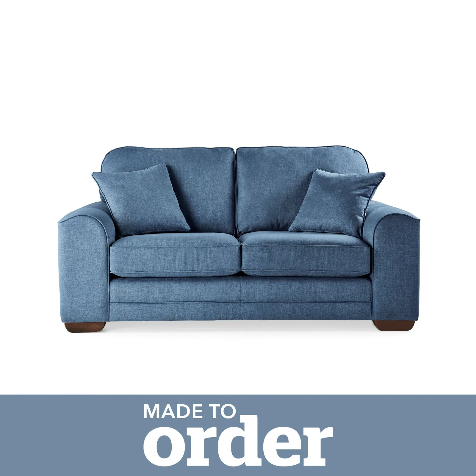 Morello 2 Seater Sofa Brushed Plain Fabric Brushed Plain Cobalt
