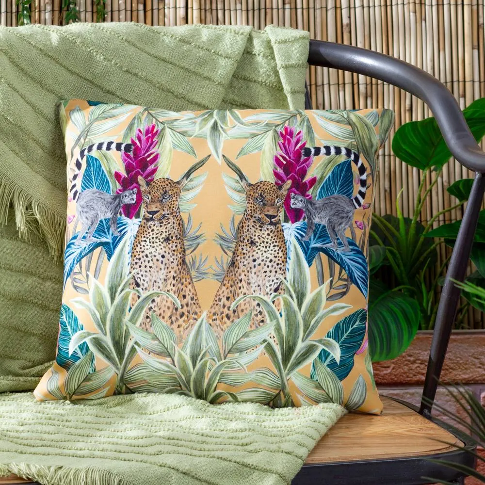 Wylder Tropics Kali Leopards Exotic Water & UV Resistant Outdoor Cushion