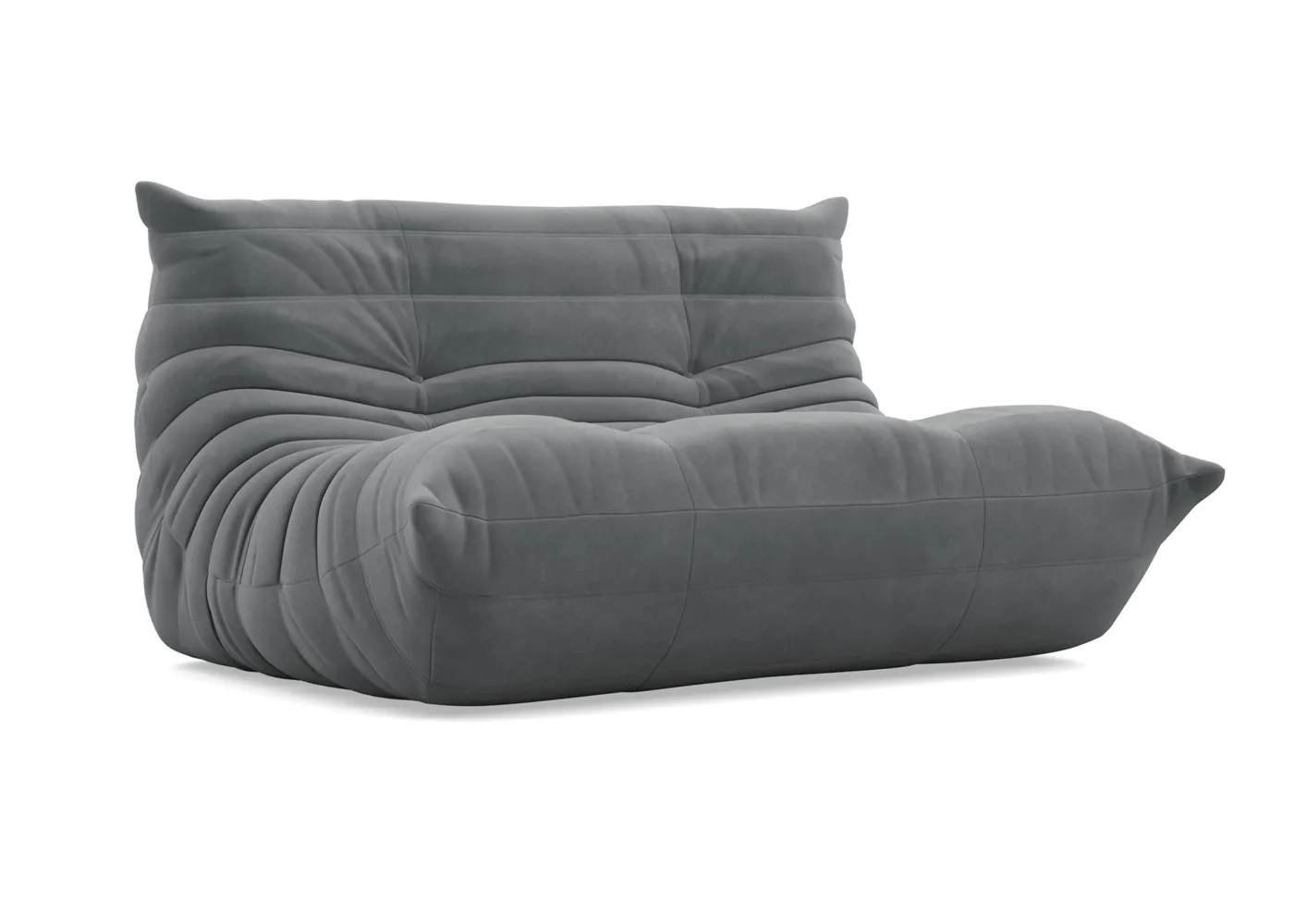 Ligne Roset Togo Small Settee Alcantara Steel Grey 1