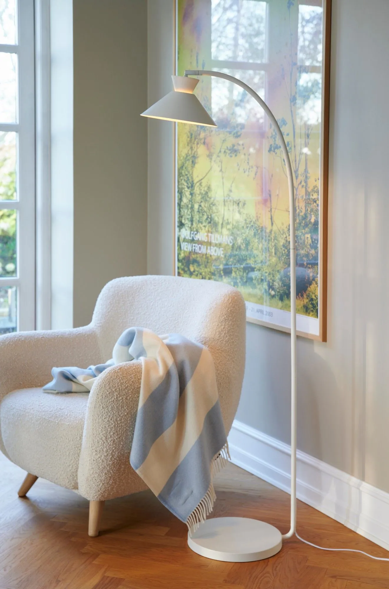 Nordlux Dial Floor Lamp White Metal Livingroom E27 Switch 4