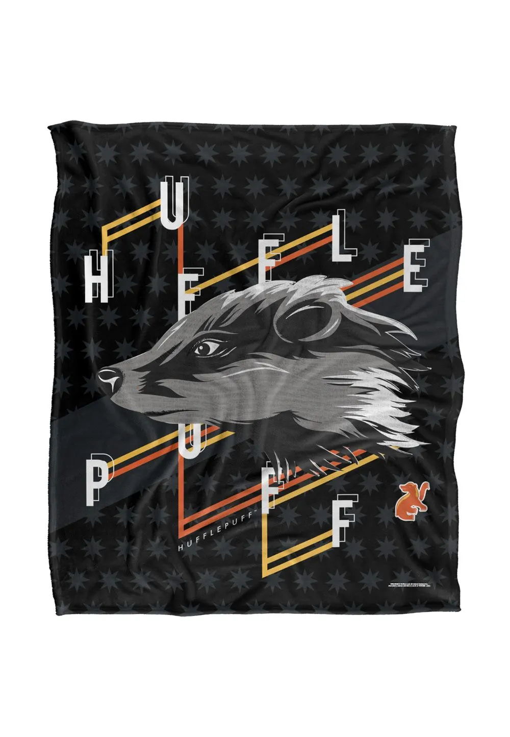 Harry Potter Blanket, 152x127 cm Neo Industries Hufflepuff Silky Touch Super Soft Throw Blanket in White