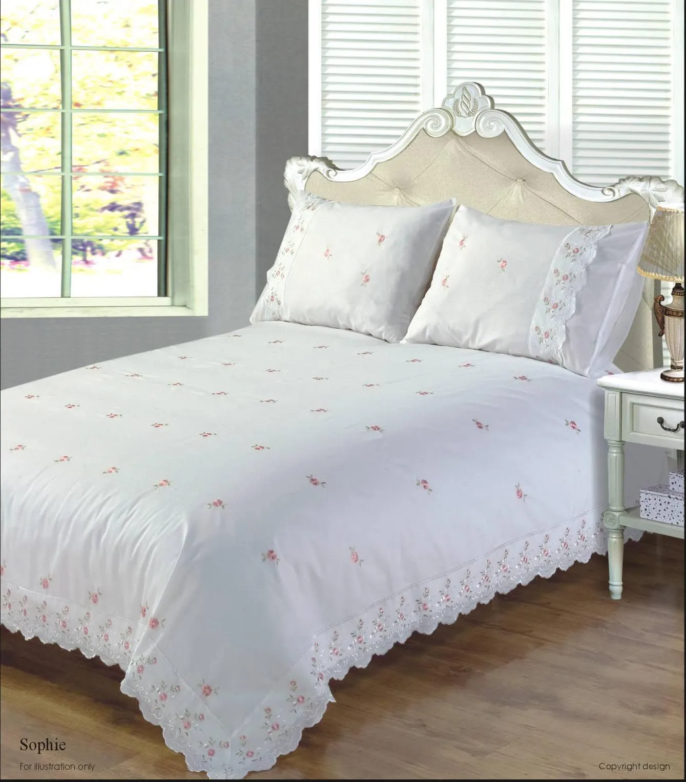Rapport Home Sophie Duvet Set S/King White, White