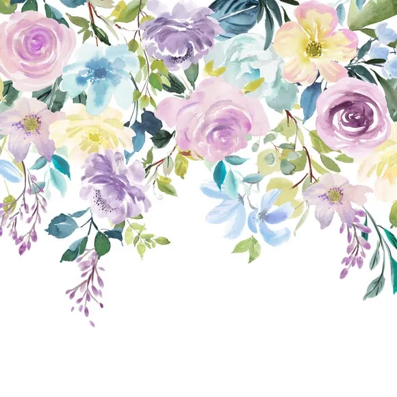 Watercolour Florals Wall Mural 5