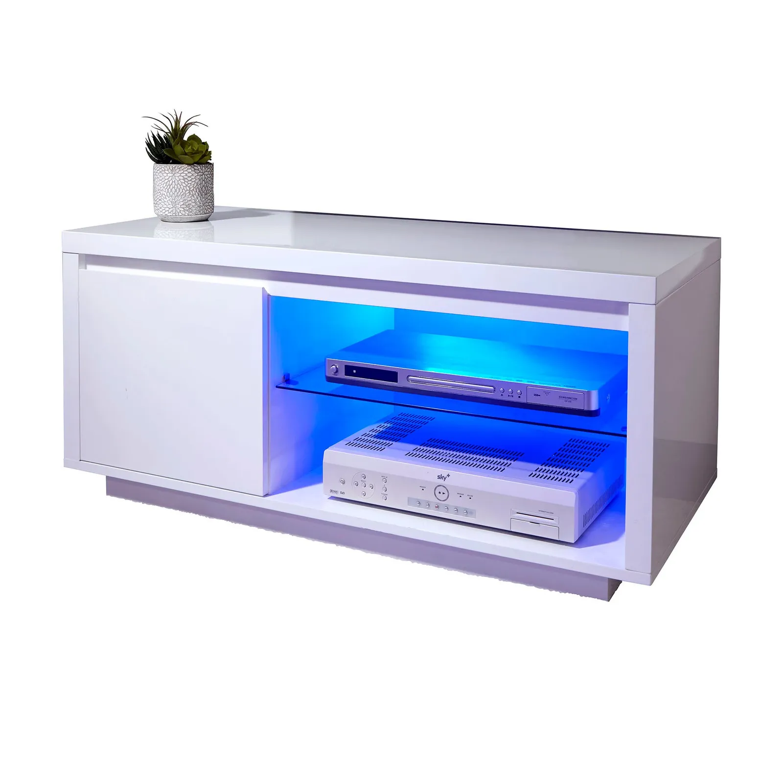 Polar LED TV Stand White