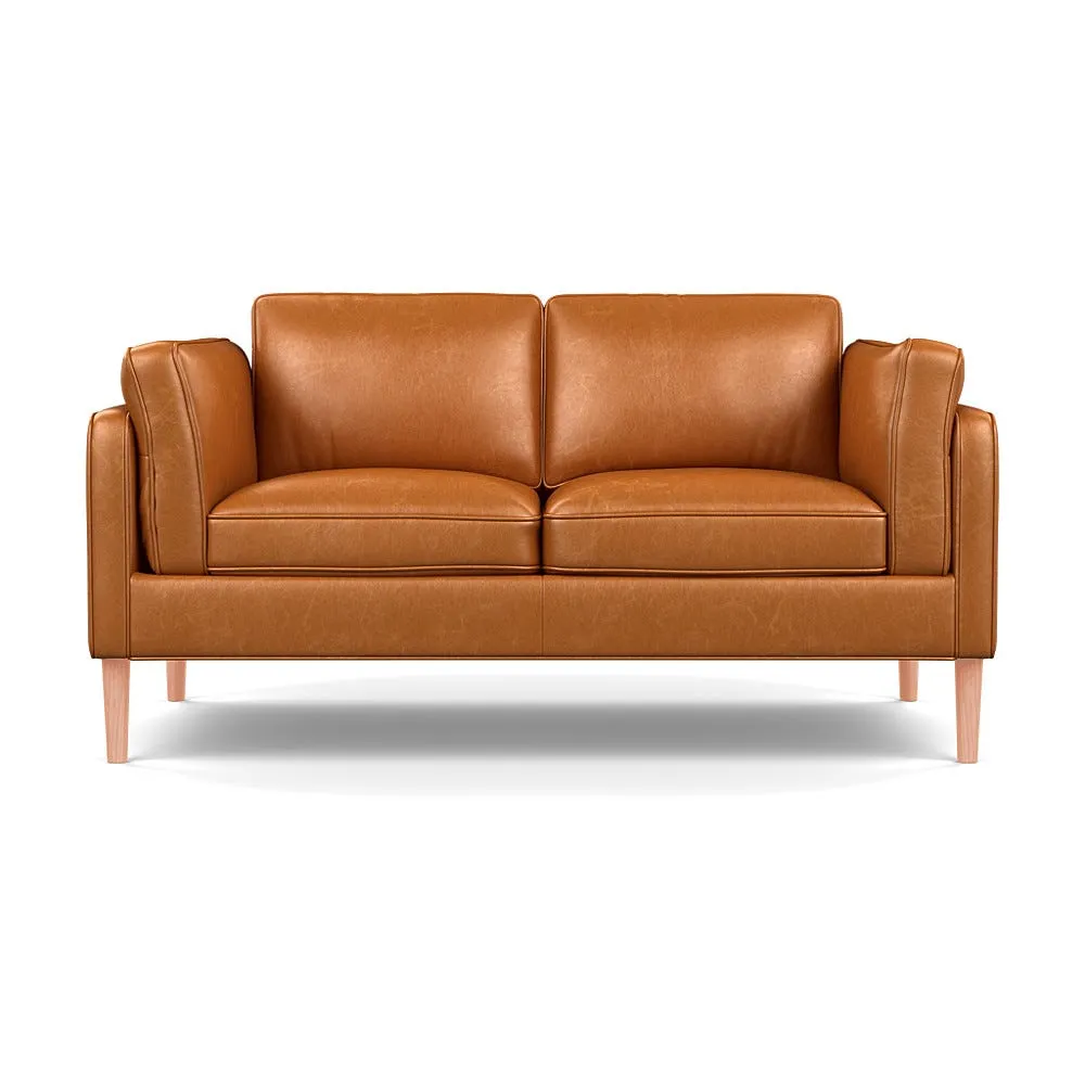 Heal's Sonno 2 Str Sofa Stonewash Leather Toffee 277 Natural Feet 1