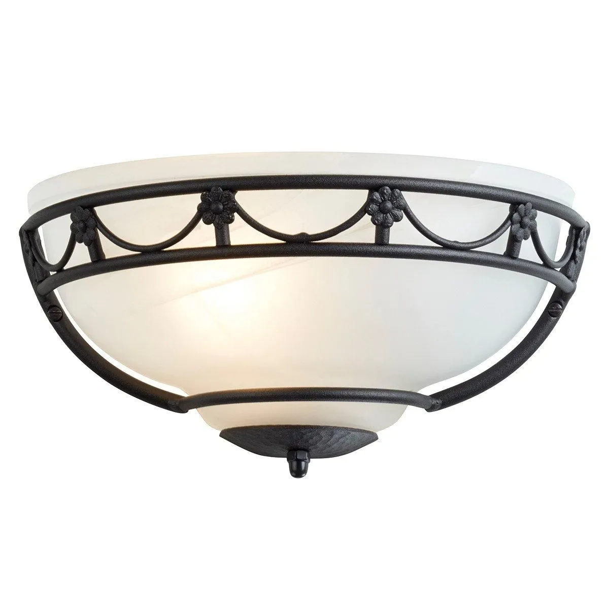 Netlighting Carisbrooke 1 Light Indoor Wall Uplighters Black E27