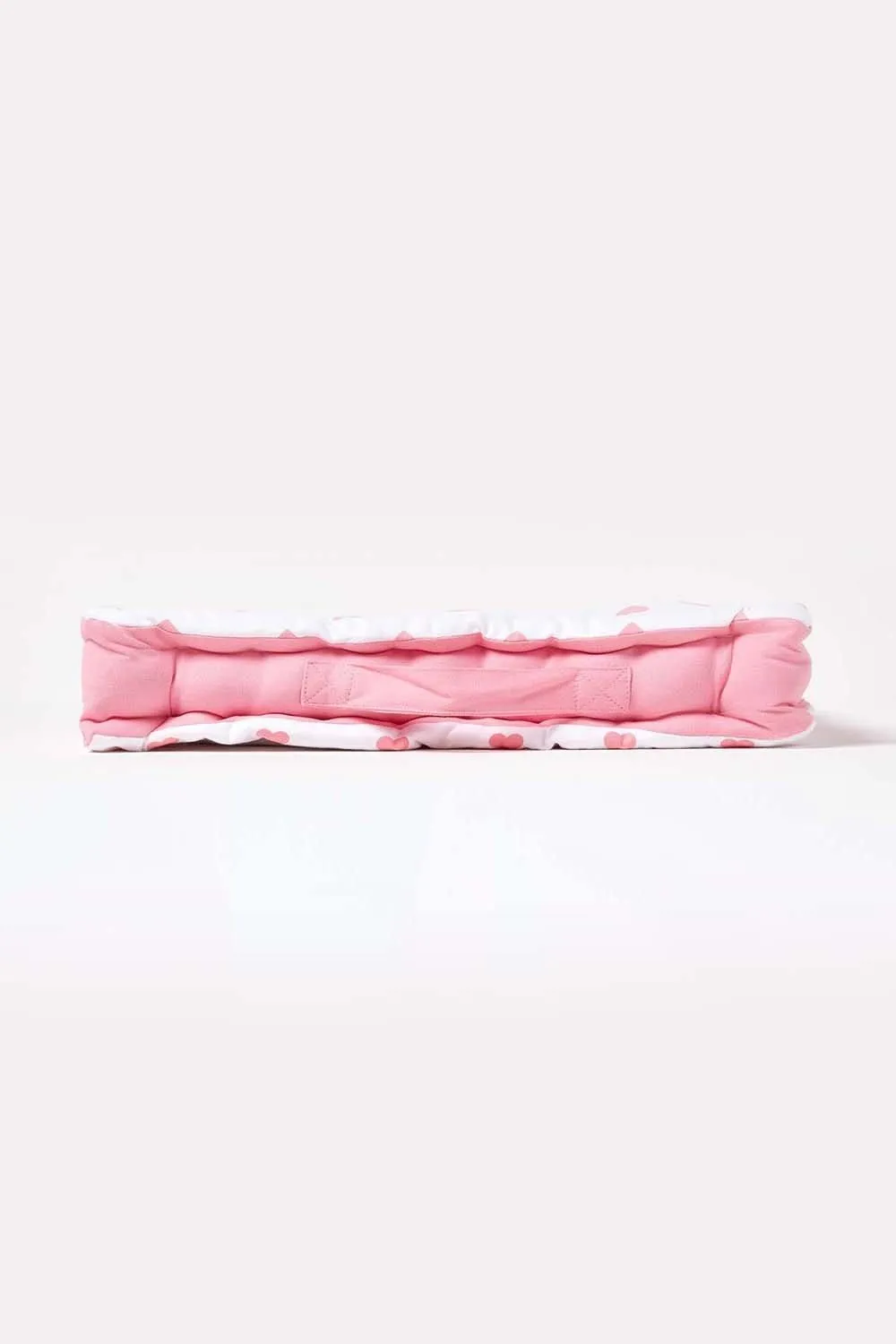 Homescapes Cotton Hearts Floor Cushion in Pink 5