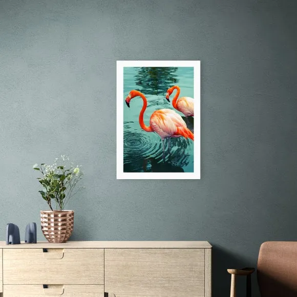 East End Prints Flamingoes Print by Honey Island Studio 1