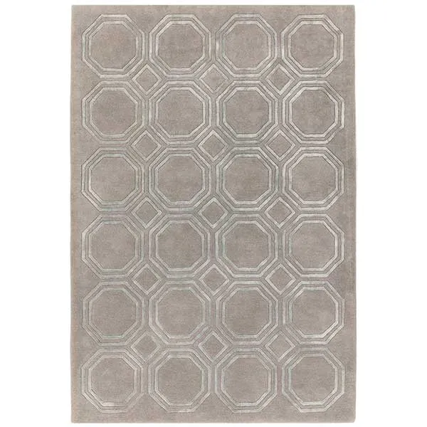 Octagon Rug  Silver