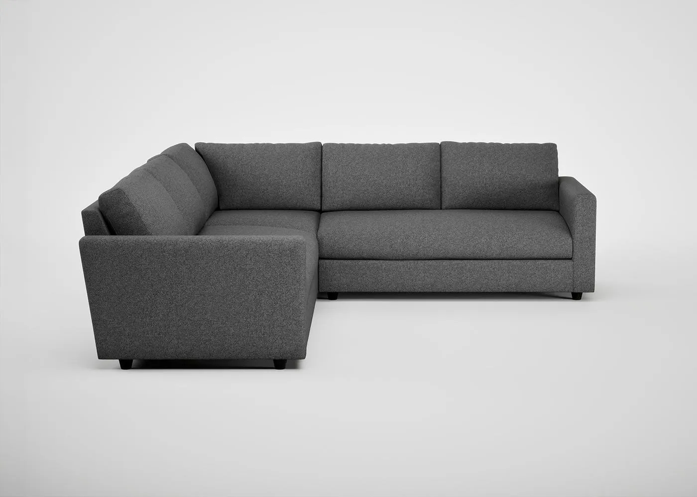 Heal's Nimbus II Full Corner Sofa Melton Wool Shale Black Feet 1
