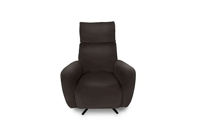 Designer Chair Collection Granada Leather Power Recliner Swivel Chair with Massage Feature - Dark Chocolate