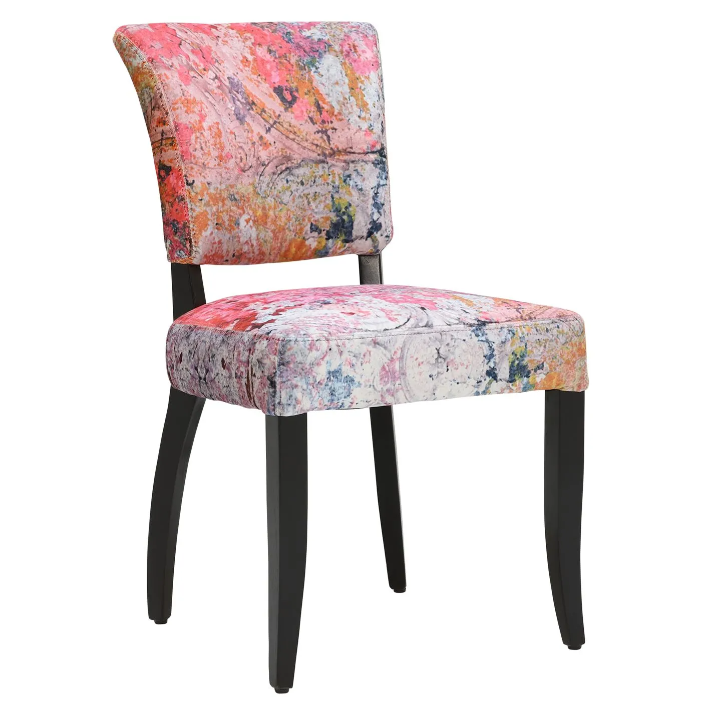 Timothy Oulton Mimi Velvet Faded and Degraded Dining Chair, Peeling Ceiling