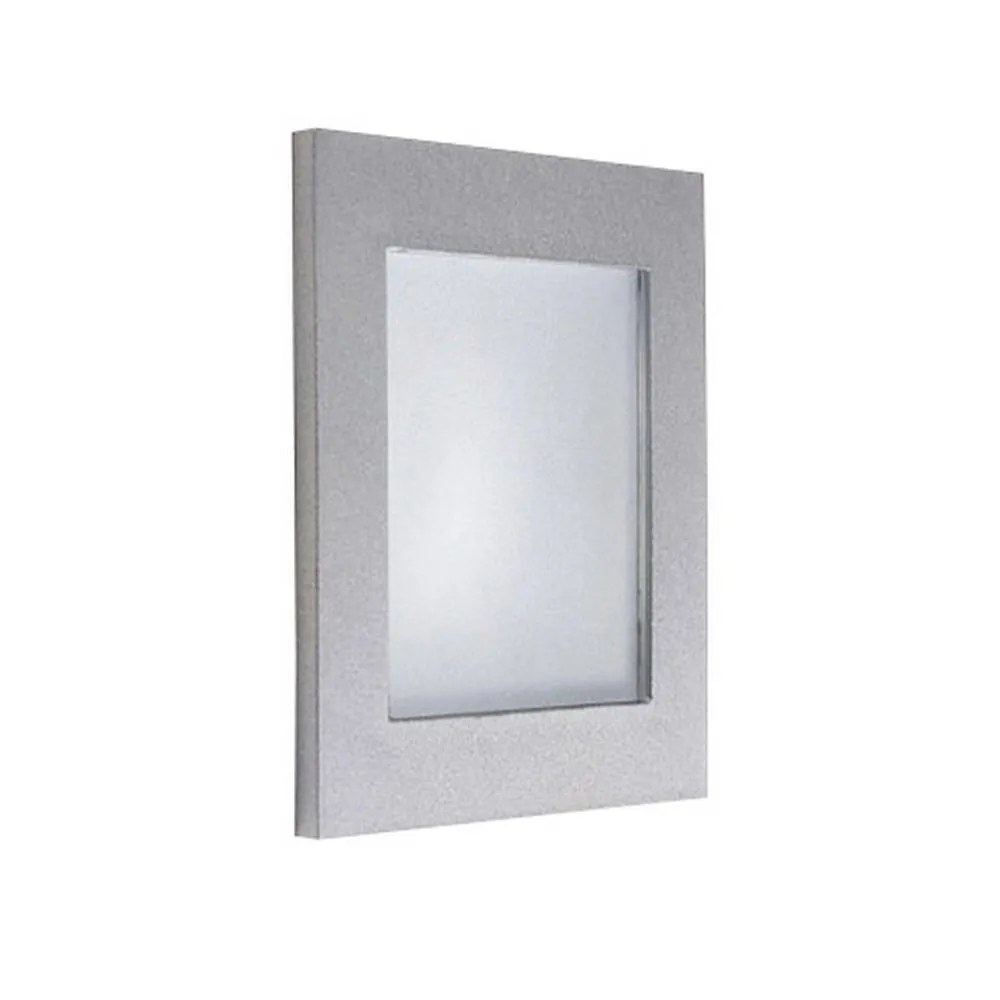 Netlighting Square Recessed Wall Light Aluminum in Grey