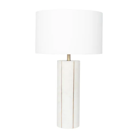 Venetia Tall White & Gold Table Lamp 2