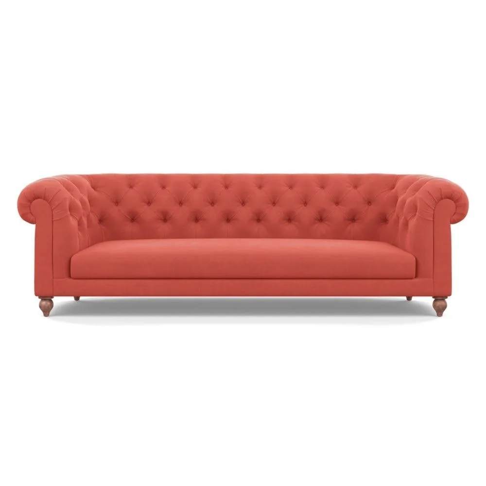 Heal's Fitzrovia 4 Seater Sofa Linen Grenadine Stained Feet