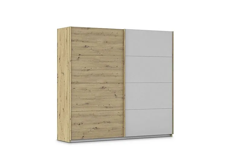 Freja 226cm 2 Door Sliding Two Toned Wardrobe - Two Tone