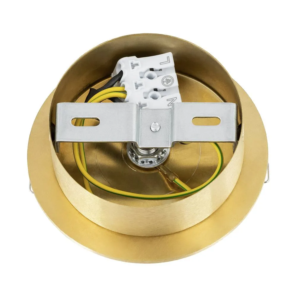 Netlighting Fabio Wall Lamp WhiteBrown (Marble Colour) Brushed Brass IP44 in Gold 3