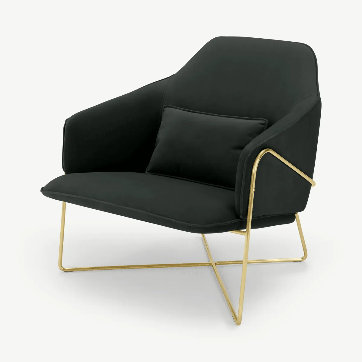 Stanley Accent Armchair, Dark Anthracite Velvet
