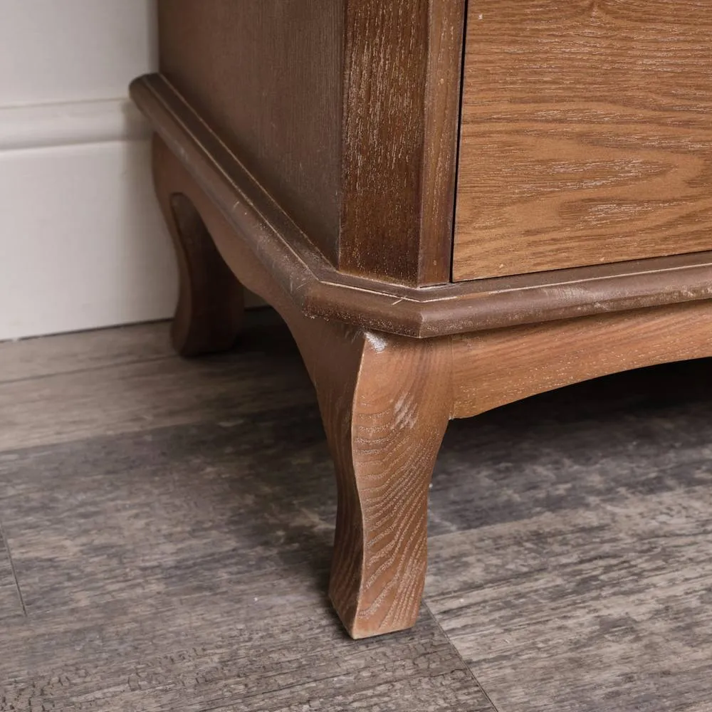 Melody Maison 7 Drawer Dark Wood Chest Of Drawers & Pair Of 3 Drawer Bedside Tables - Ashwell Range in Dark Brown 6