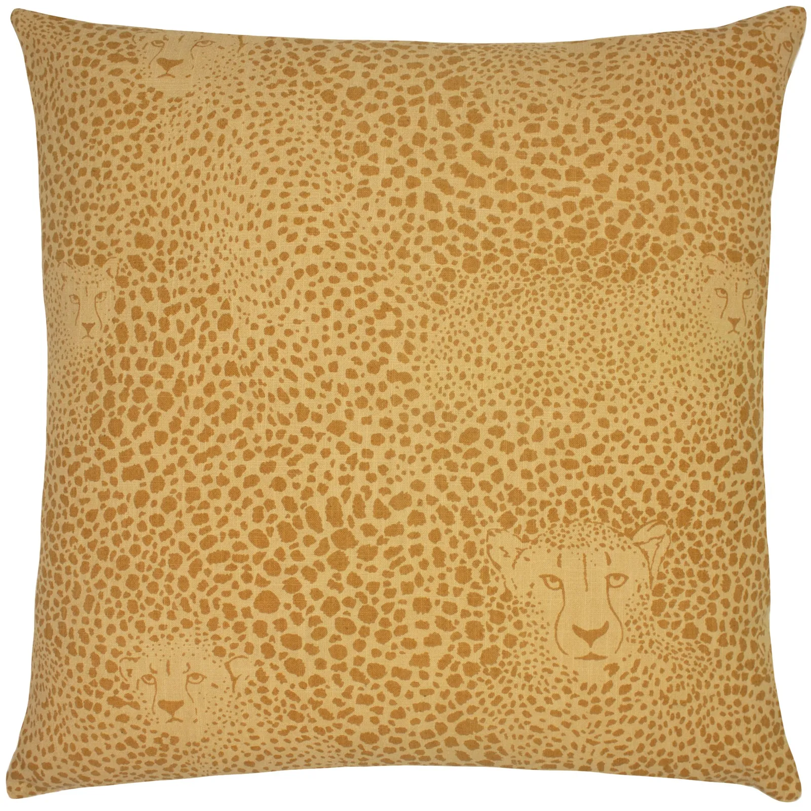 Furn Hidden Cheetah Animal Print Cushion in Yellow