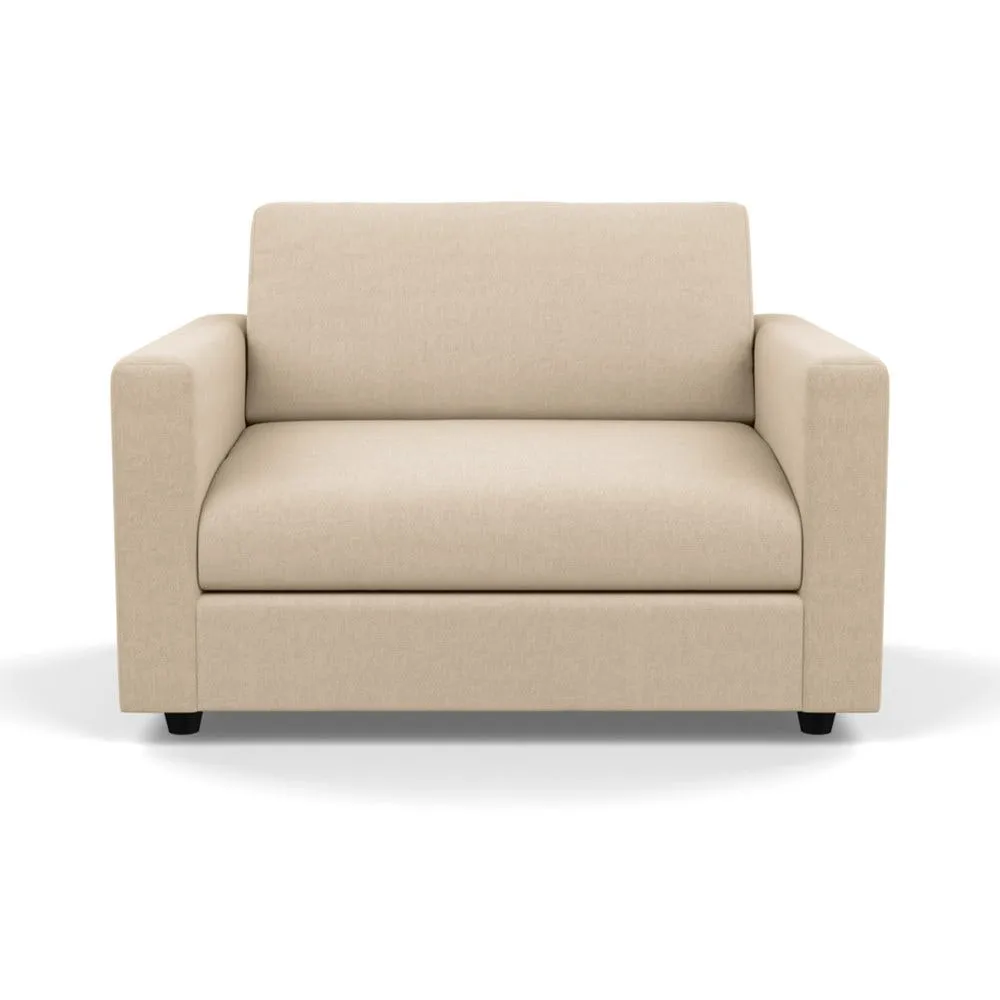 Heal's Nimbus II Loveseat Brushed Cotton Oat Black Feet 2