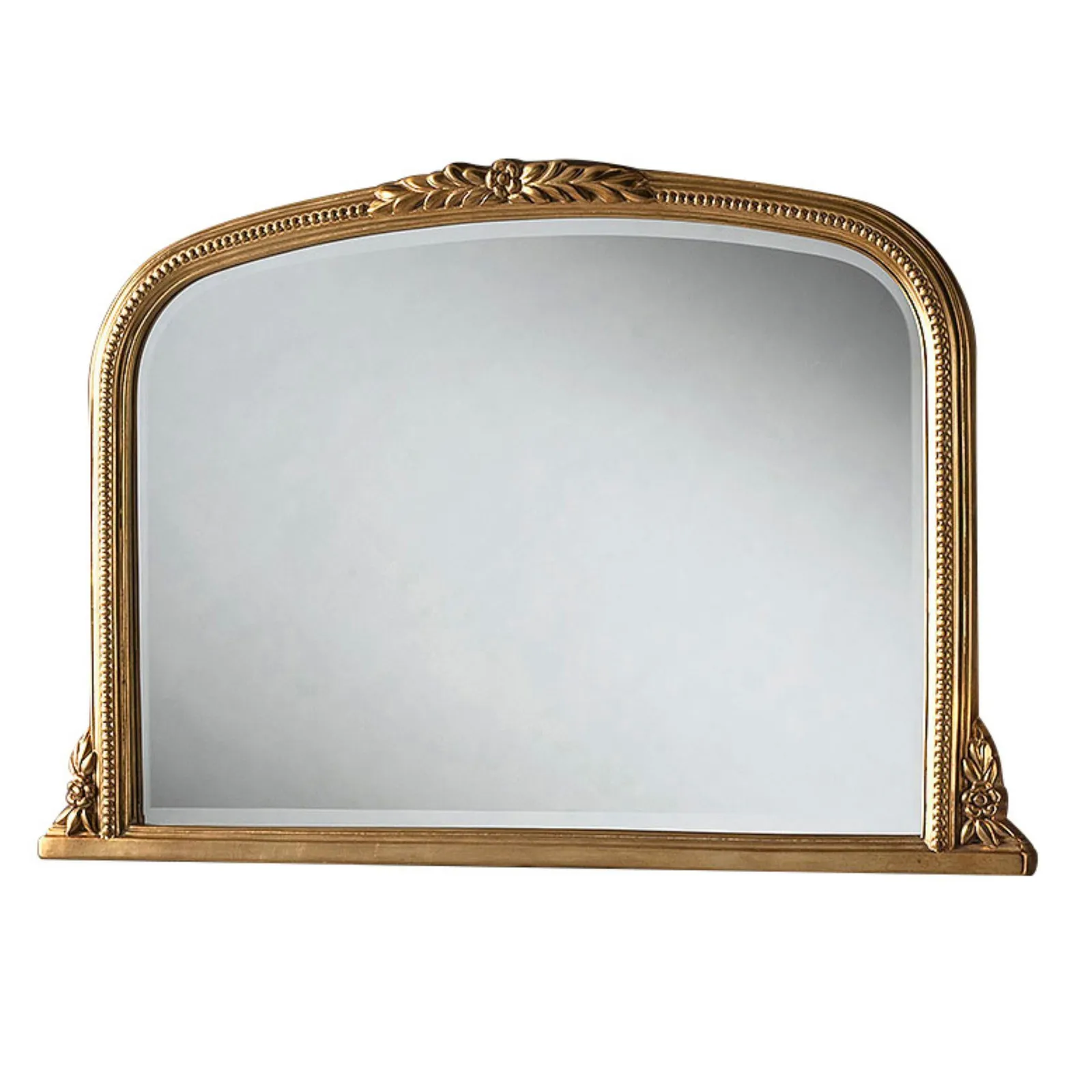 Yearn Mirrors Beaded Overmantle Mirror Gold Bevelled 101(w)x66cm(h) 5
