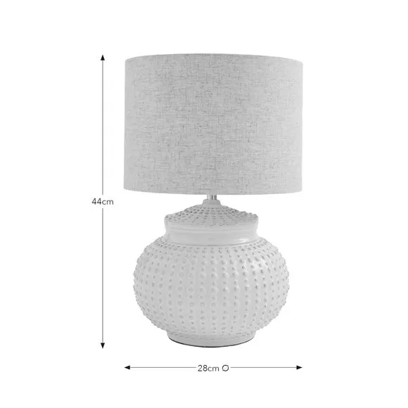 Zeeburg Urchin Ceramic Cream Table Lamp 6