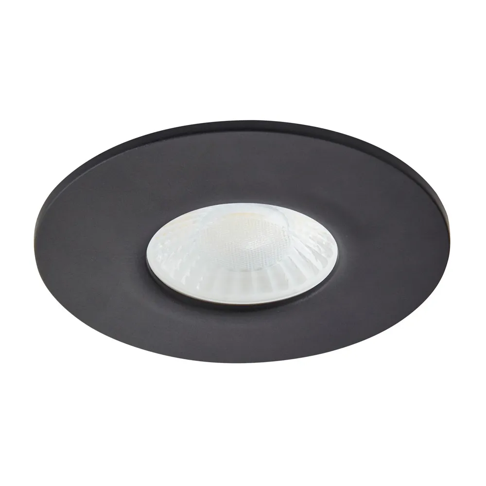 Nate Fixed Fire Rated LED IP65 Downlight, Satin Black 1