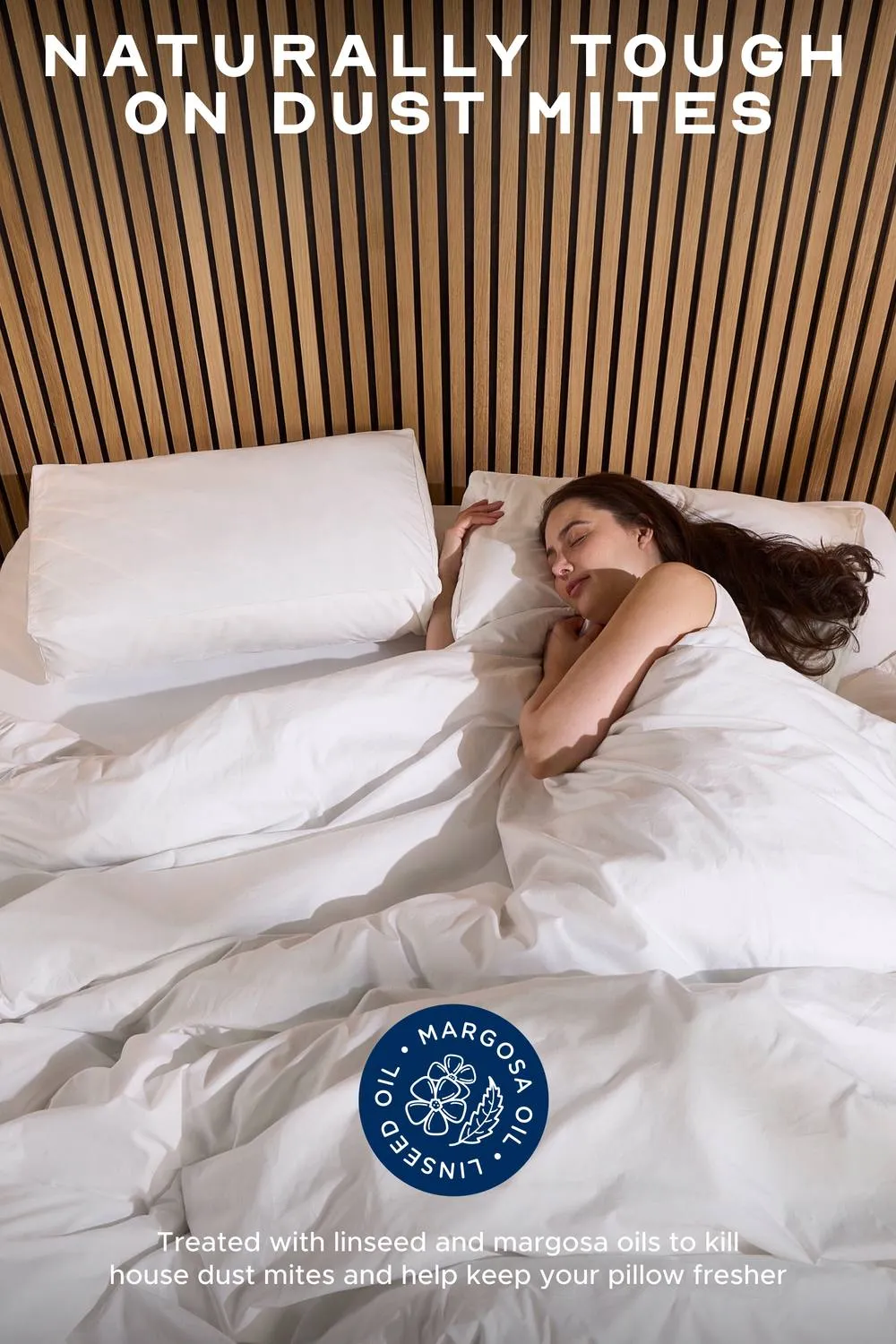 Snuggledown Anti Allergy Hotel Side Sleeper Firm Pillow in White 2