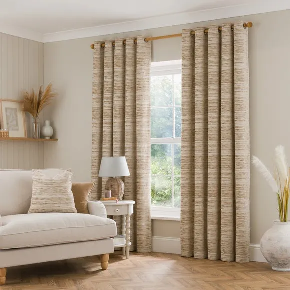 Brancaster Chenille Eyelet Curtains 2