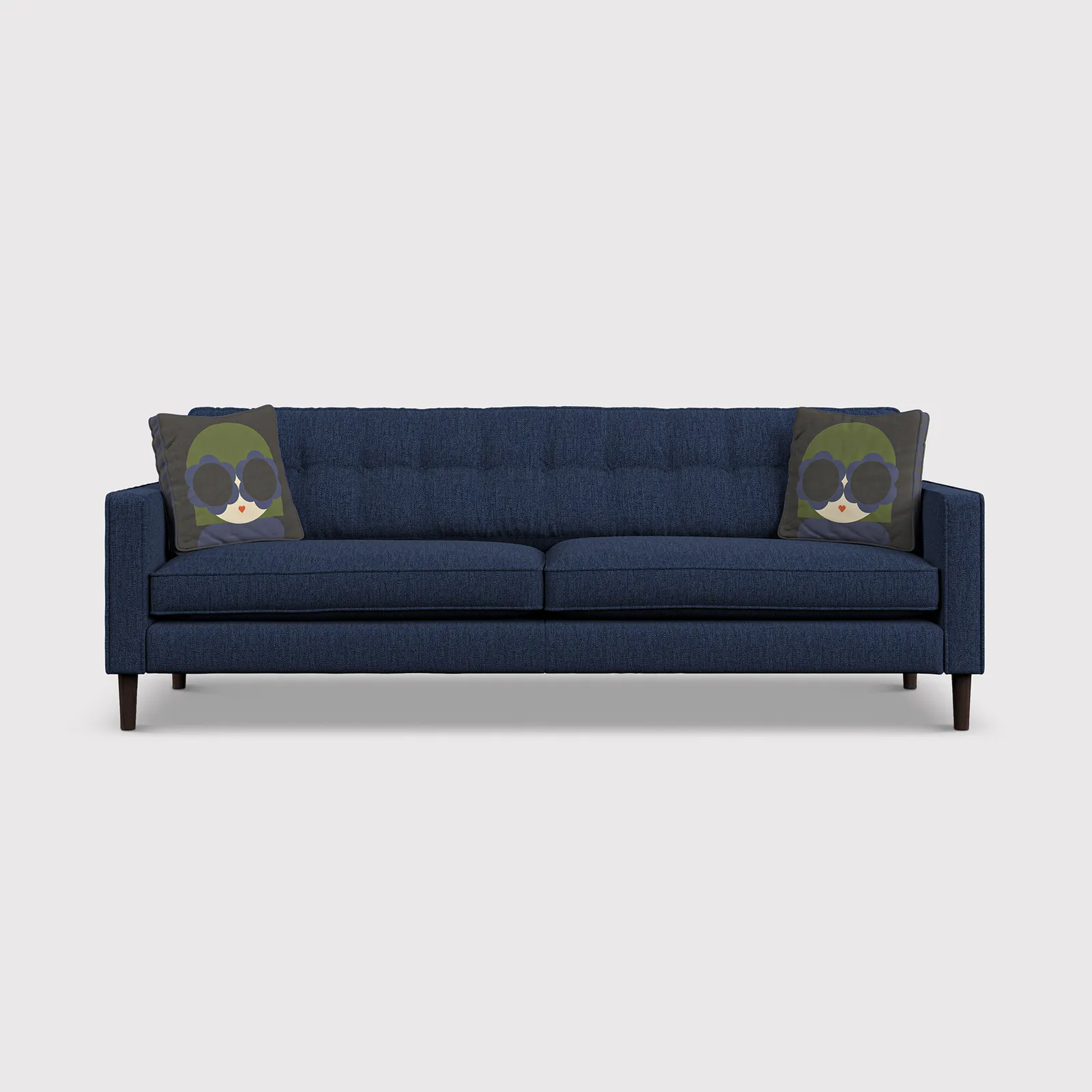 Orla Kiely Ebben Extra Large Sofa, Navy Fabric | Barker & Stonehouse 1
