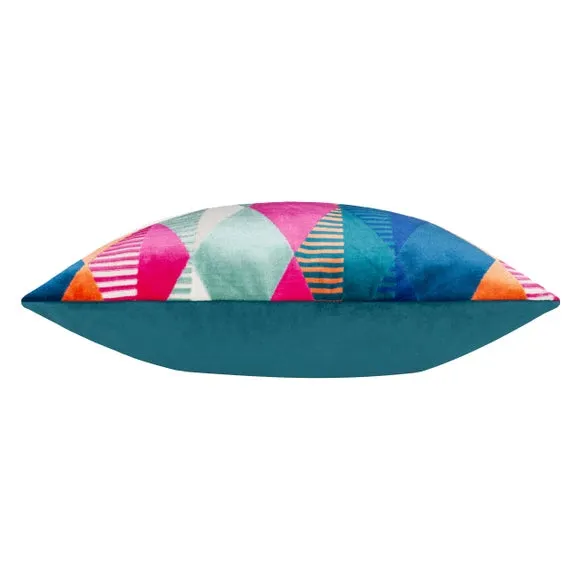 Furn. Metro Harlequin Velvet Square Cushion 4