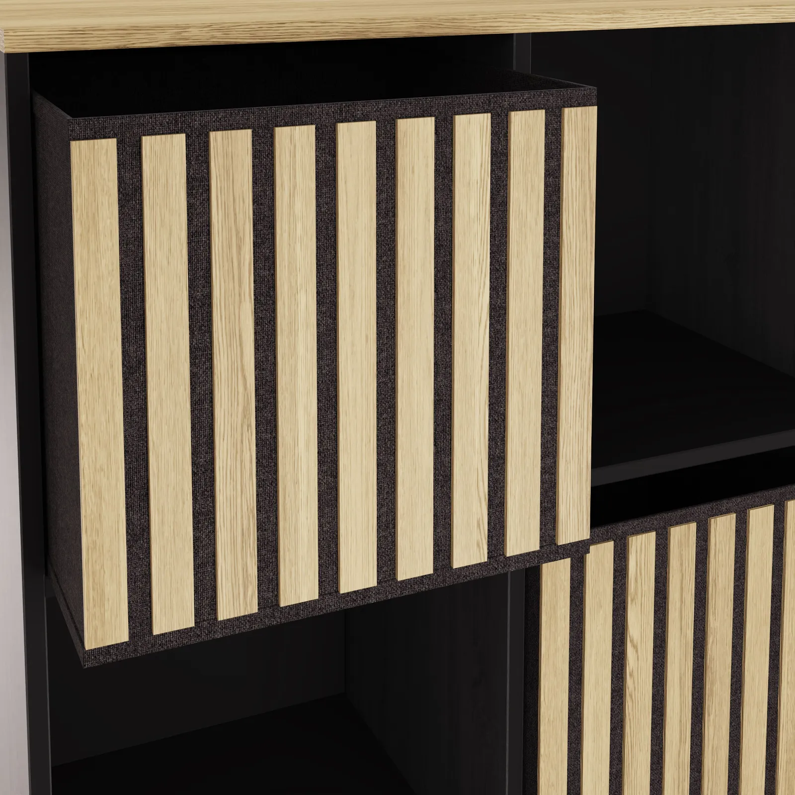 GFW Kube 2x2 Shelf Storage Cube in Black 5