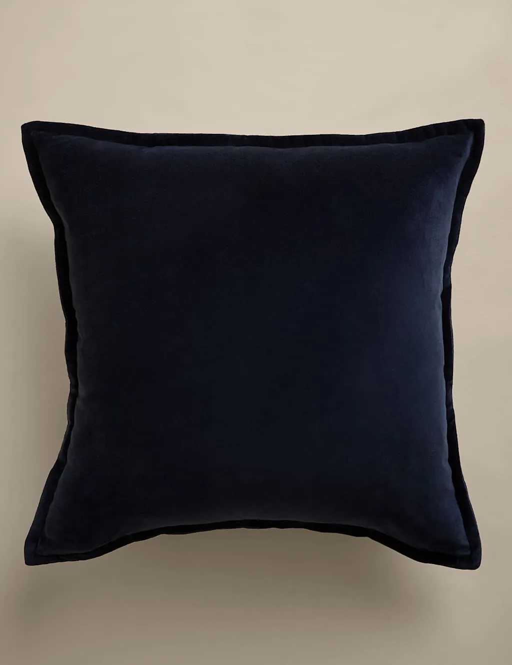 M&S Pure Cotton Velvet Cushion Navy