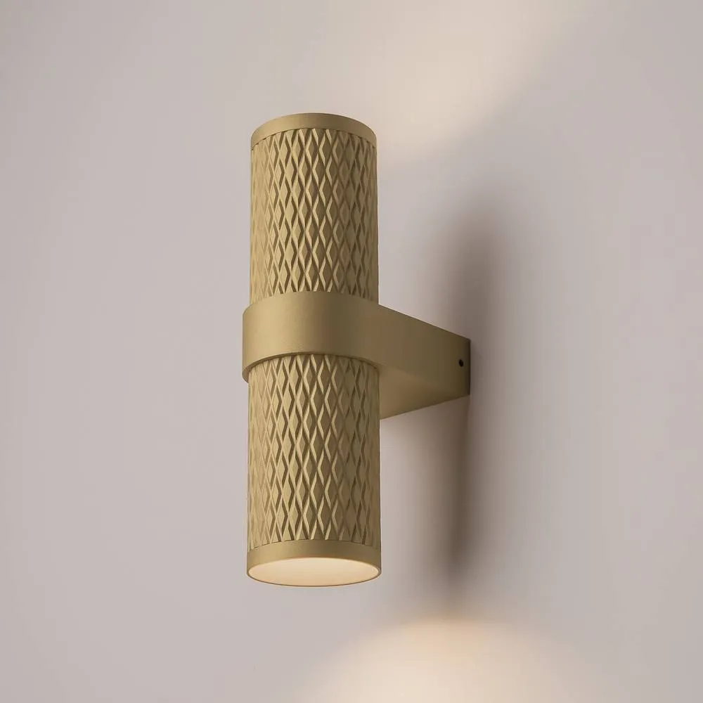 Netlighting Focus Design Up & Down Wall Lamp Matte Gold 2xGU10 2