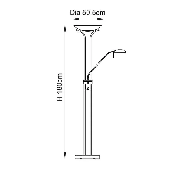 Return - Vogue Rome Mother & Child Floor Lamp, Nickel 6