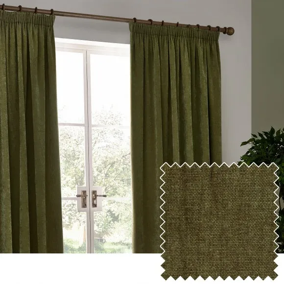 Yard Chenille Pencil Pleat Curtains 3