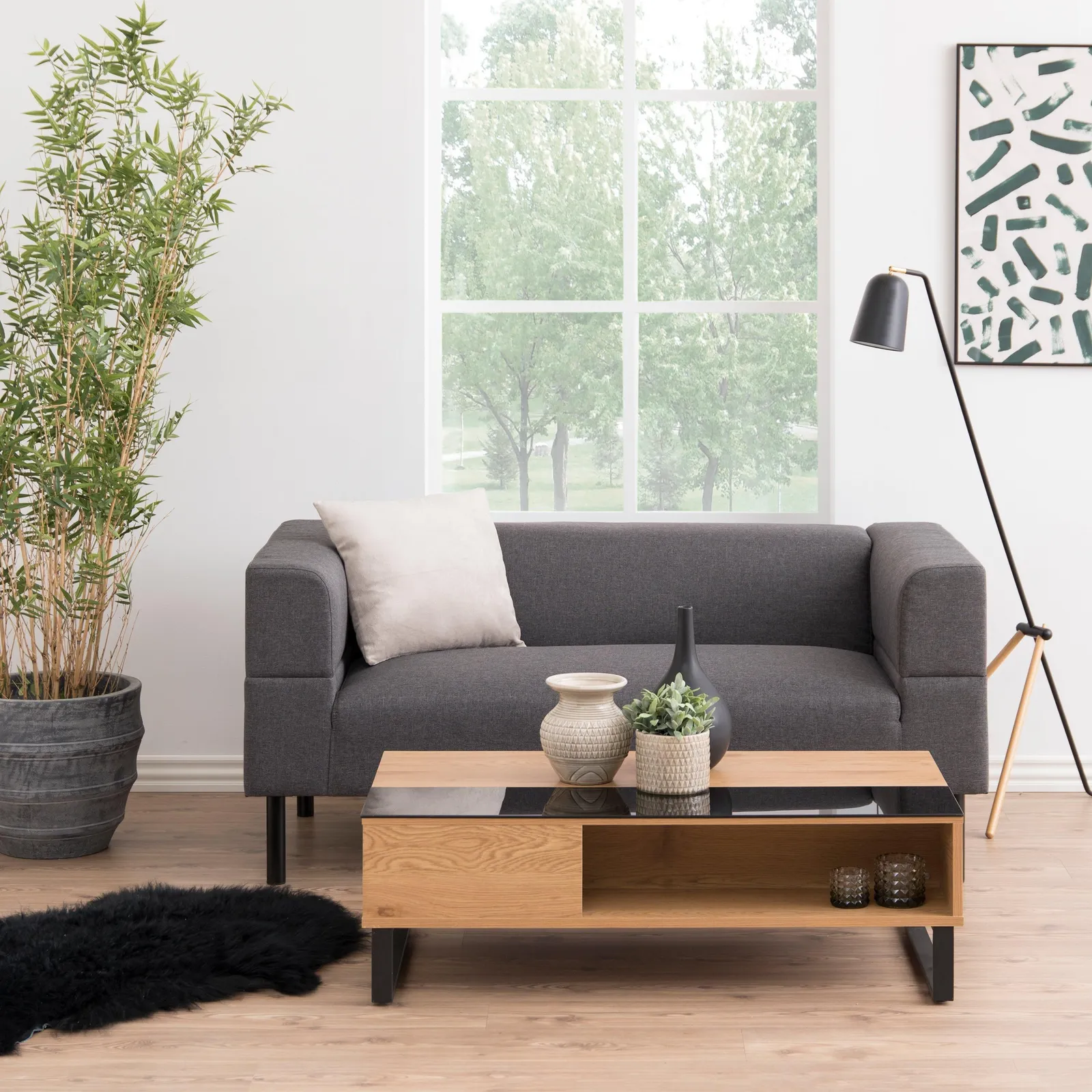 Furniture To Go Azalea Coffee Table in Black & Oak 4