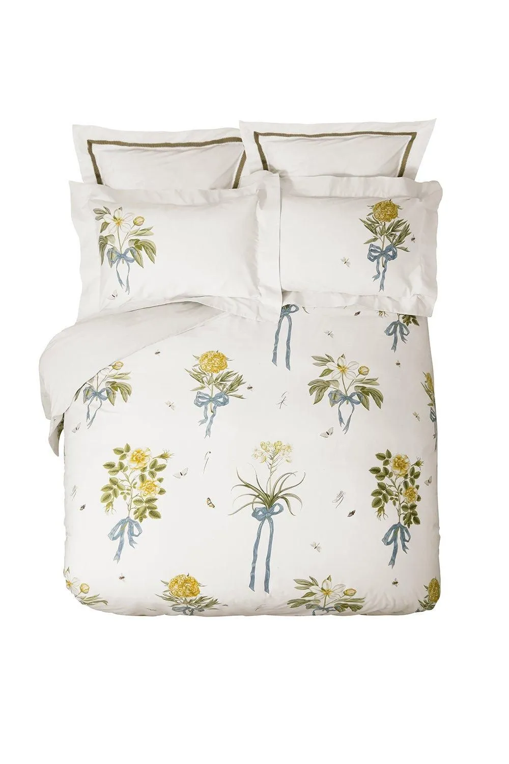 Sanderson 'Cupids Beau' Cotton Sateen Duvet Cover Set in White 4