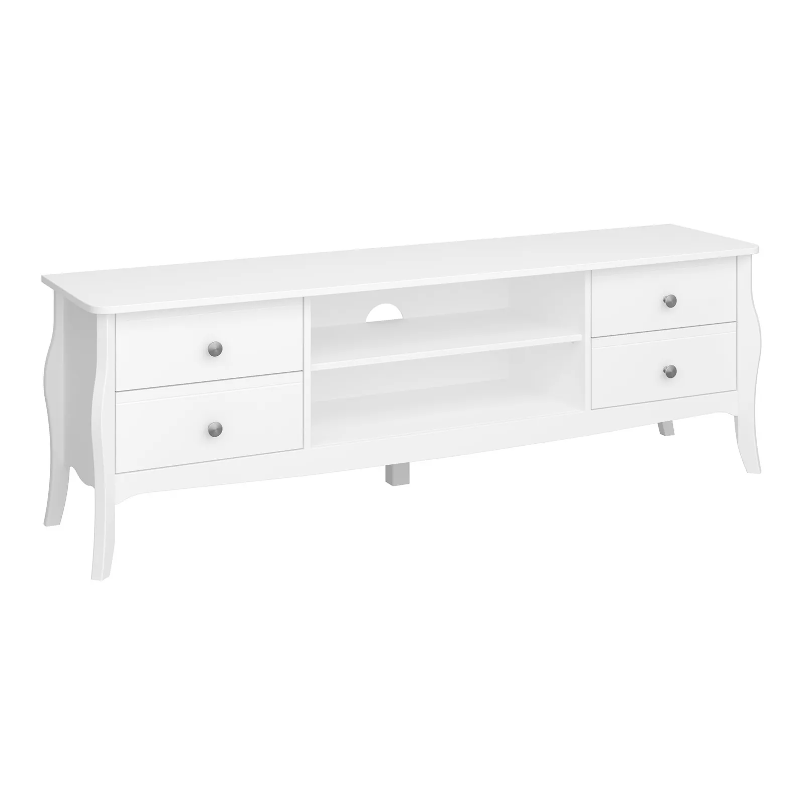 Baroque Wide TV Stand White