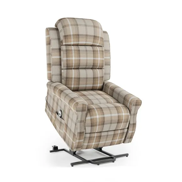 Edith Check Pattern Rise and Recline Chair 5