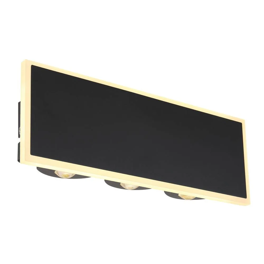 Netlighting Saidy 9x25cm Integrated LED Wall Lamp Matt Black LED 3000K