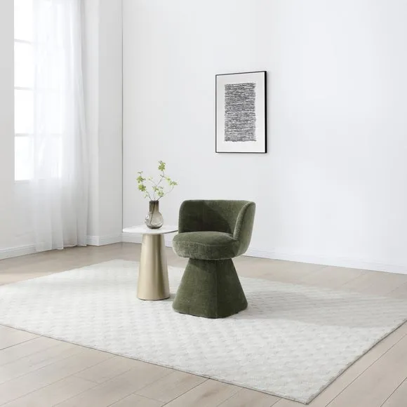 Tulip Luxe Chenille Swivel Dressing Table Chair