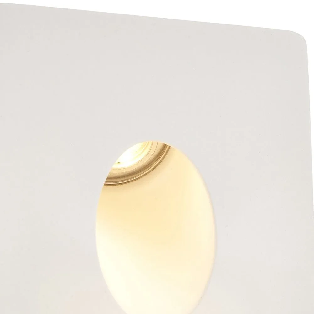 Netlighting Zeke Recessed Wall Light Trimless Square 1.5W White Plaster 2