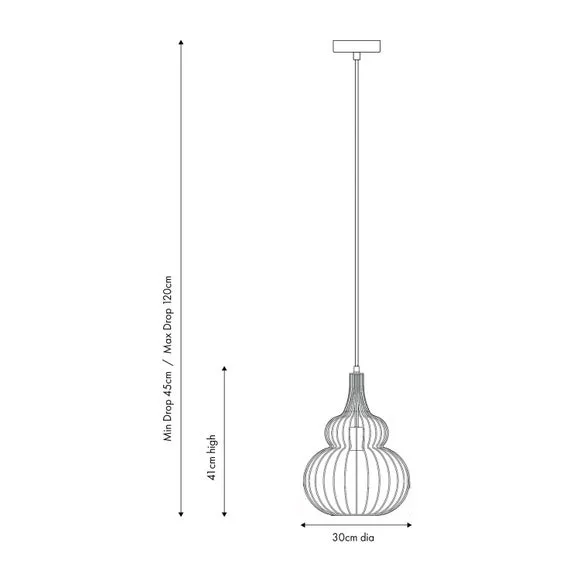 Dania Metal Shaped Wire Pendant Light 4