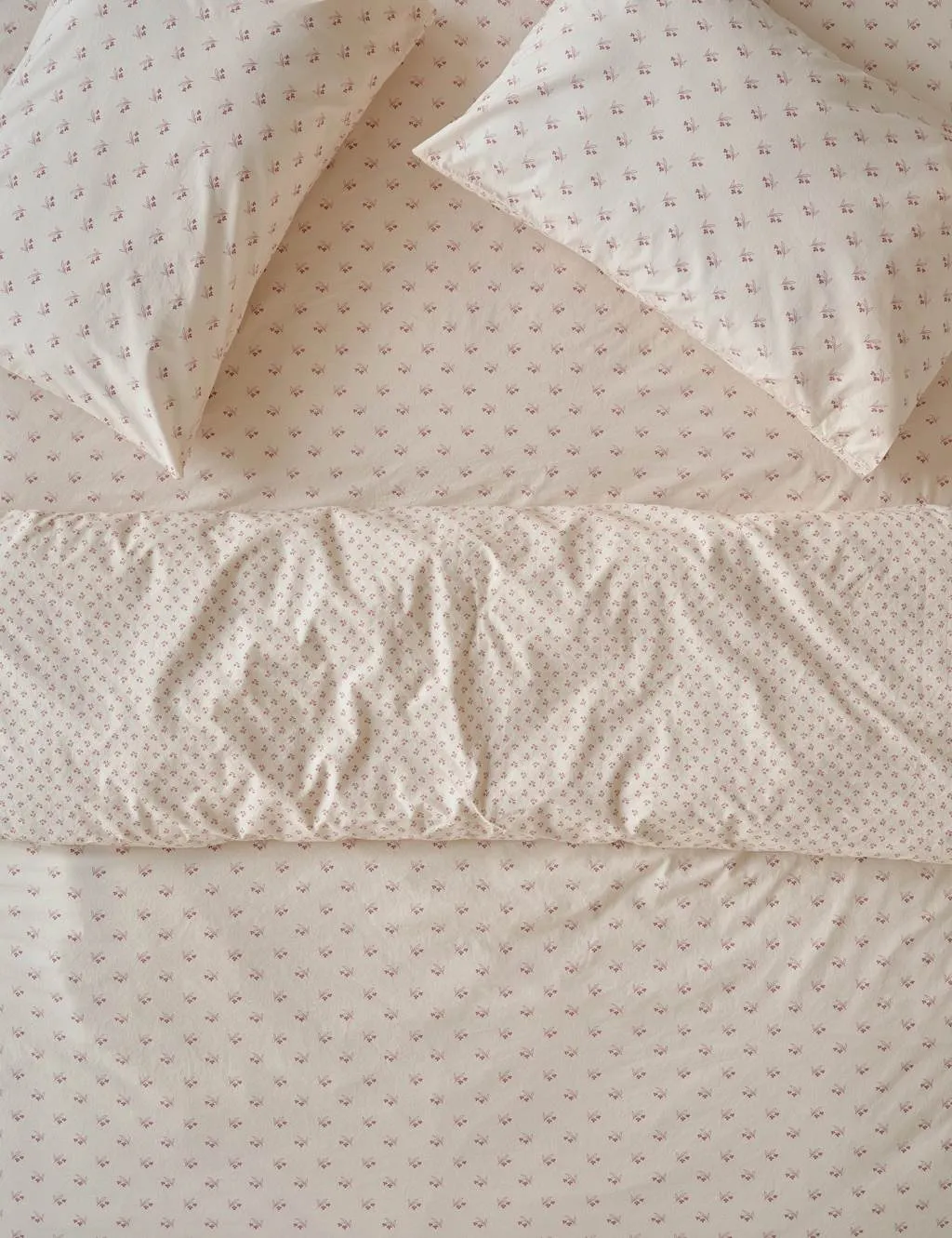 Piglet In Bed Martha Floral Pure Cotton Duvet Cover Pink Mix