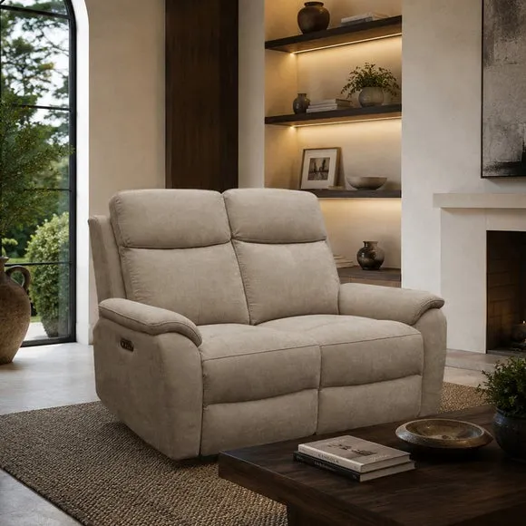 Aspire Kingsmere Chenille Power Recliner 2 Seater Sofa 1